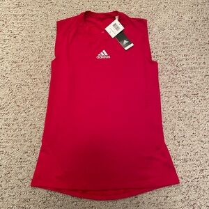 Adidas Alphaskin Red Sleeveless Shirt Men’s Large